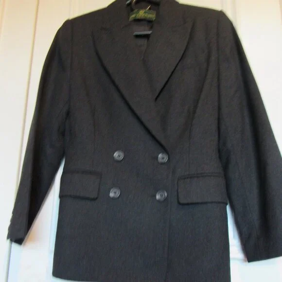 Embassy Row Wool Blazer, sz. 2P, Dark Grey - Picture 4 of 5